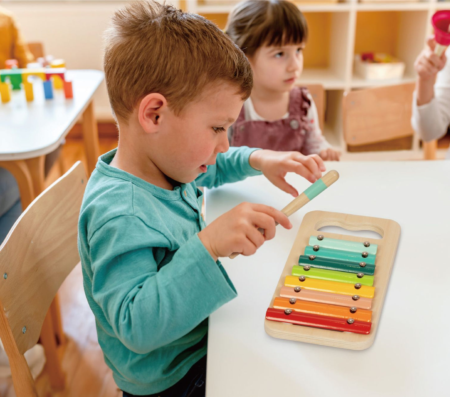 Montessori Educational Musik Play Box,4-in-1, Instrumente damit Kinder ihre musikalischen Fähigkeiten entdecken