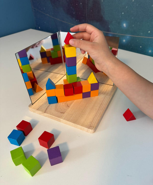 Geometrische Formen mit Spiegel für Kinder