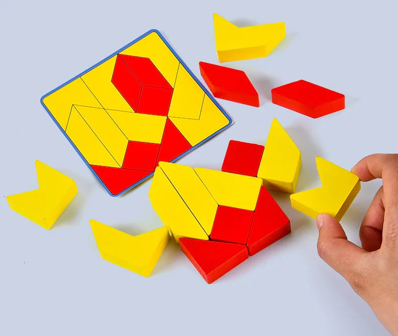 Neue 3D Montessori Geometrie Puzzles Gebäude Block