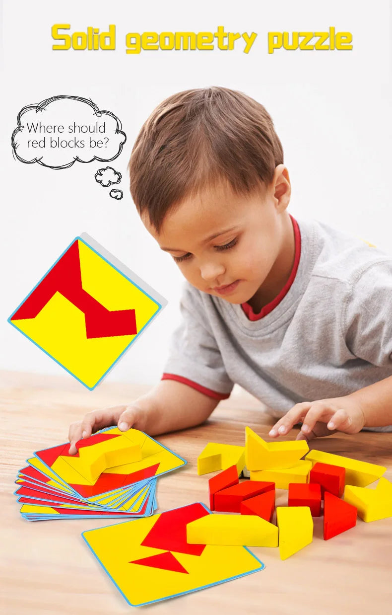 Neue 3D Montessori Geometrie Puzzles Gebäude Block