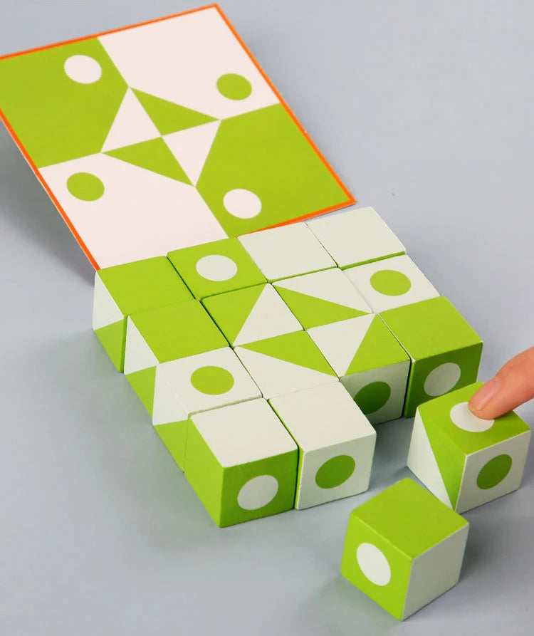 Neue 3D Montessori Geometrie Puzzles Gebäude Block