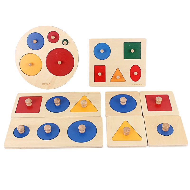 Montessori Steckspiel für Kinder | Holzspielzeug mit Geometrischen Formen