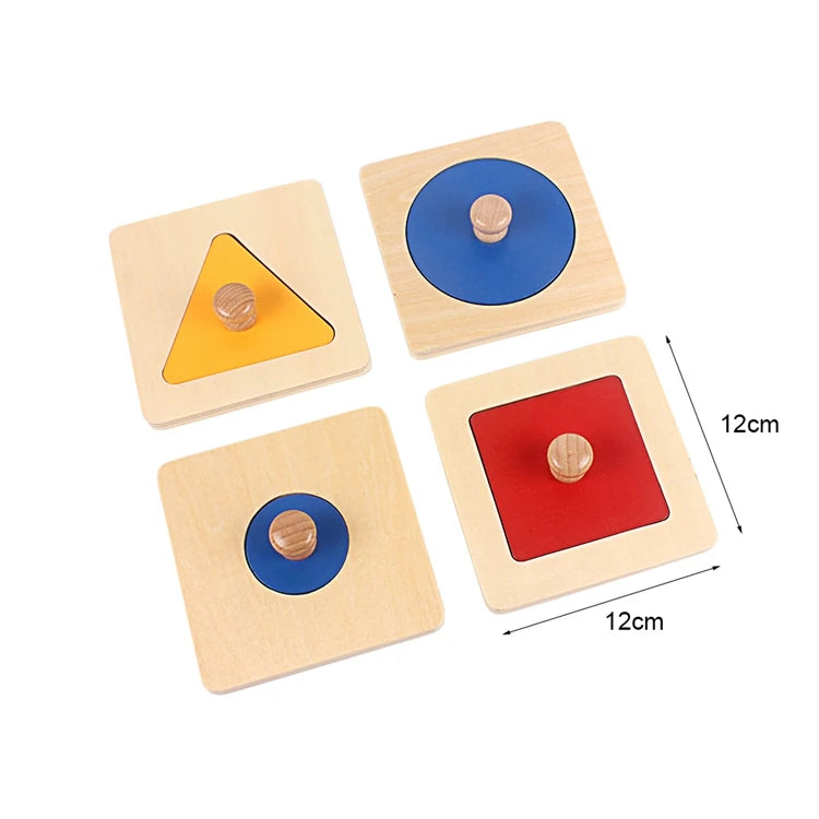Montessori Steckspiel für Kinder | Holzspielzeug mit Geometrischen Formen