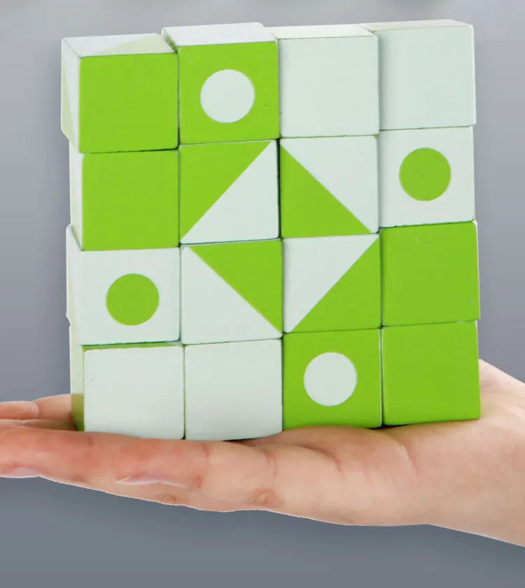 Neue 3D Montessori Geometrie Puzzles Gebäude Block