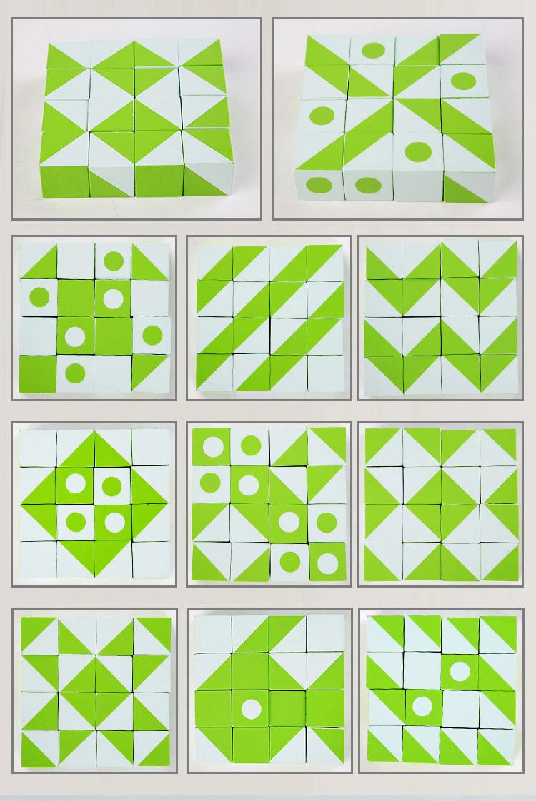 Neue 3D Montessori Geometrie Puzzles Gebäude Block