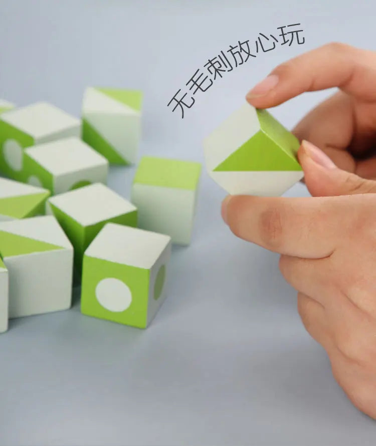 Neue 3D Montessori Geometrie Puzzles Gebäude Block