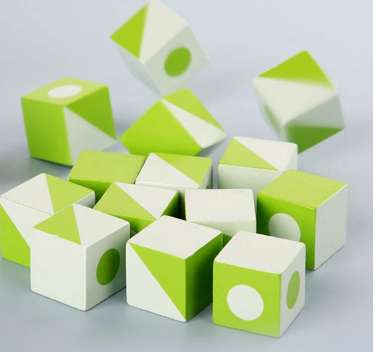 Neue 3D Montessori Geometrie Puzzles Gebäude Block