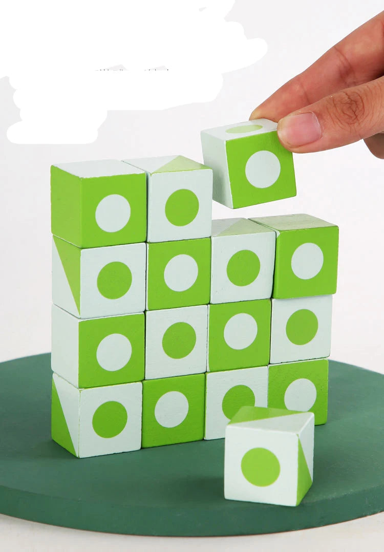 Neue 3D Montessori Geometrie Puzzles Gebäude Block