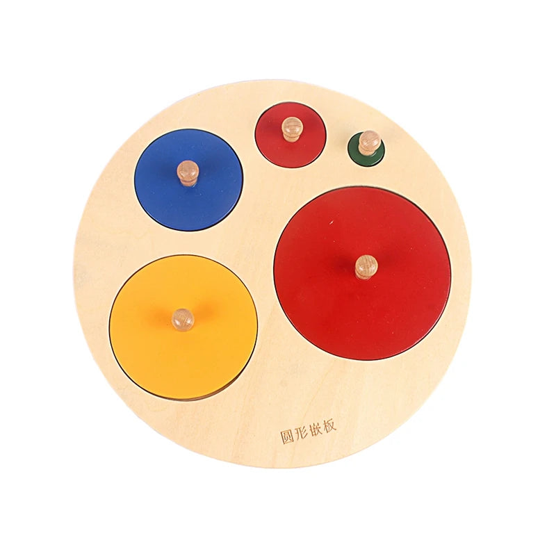 Montessori Steckspiel für Kinder | Holzspielzeug mit Geometrischen Formen