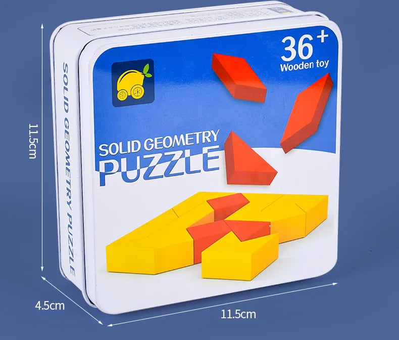 Neue 3D Montessori Geometrie Puzzles Gebäude Block