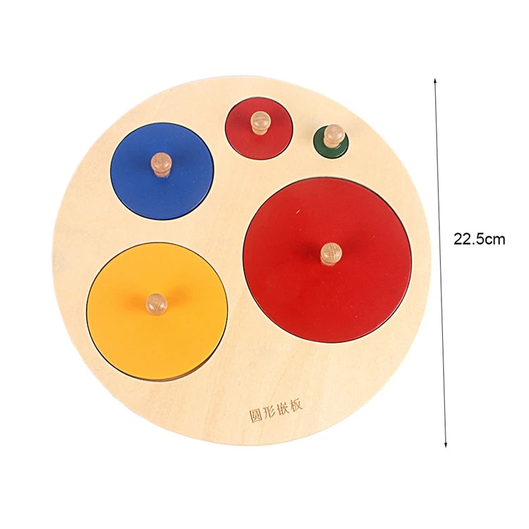Montessori Steckspiel für Kinder | Holzspielzeug mit Geometrischen Formen