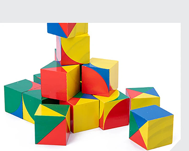 Neue 3D Montessori Geometrie Puzzles Gebäude Block