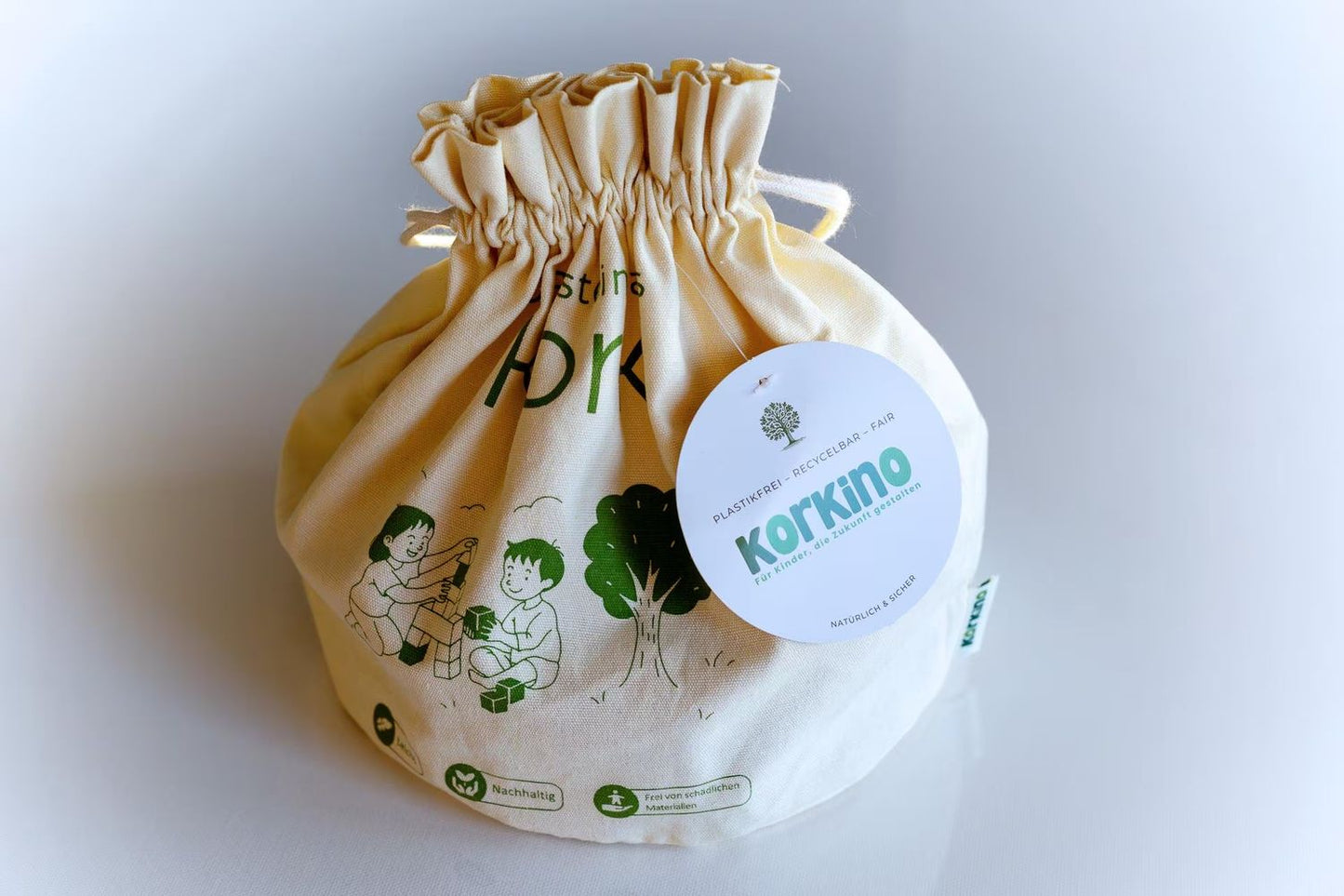 Korkino Kork Bausteine für Kinder – Nachhaltige Naturbausteine zum Spielen & Lernen