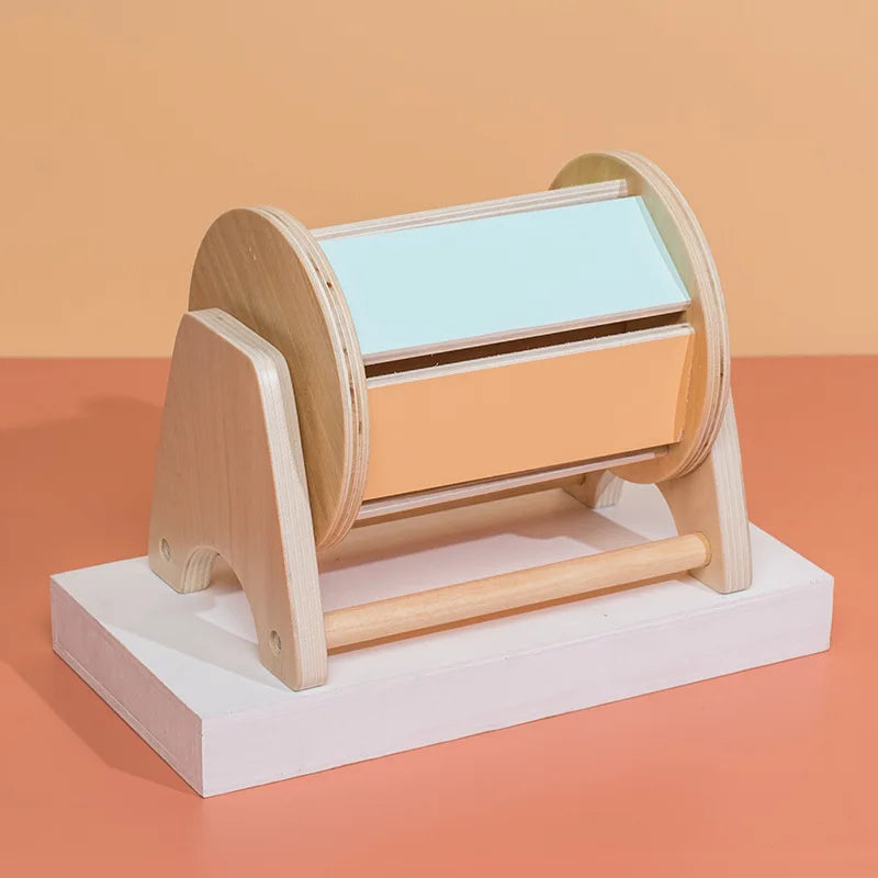 Baby Frühpädagogisches Spielzeug – Bunte Holz-Wurf-Münz-Schubladenbox Trommel