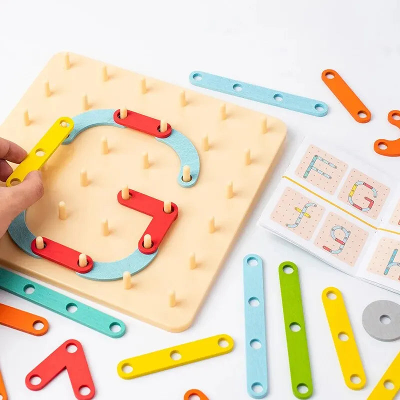 Montessori - Kreativ Board - Puzzle Stecker