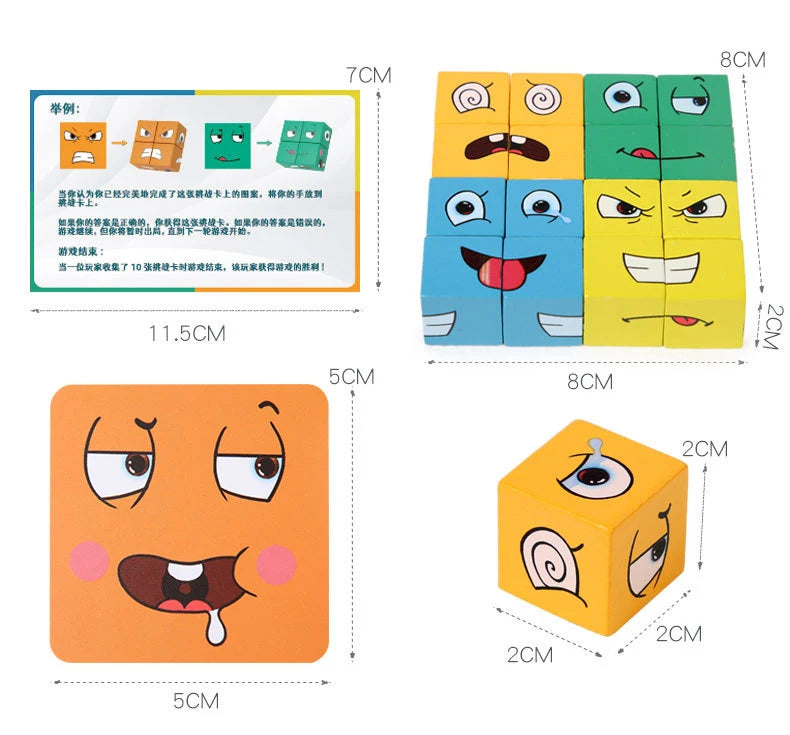 Neue 3D Montessori Geometrie Puzzles Gebäude Block