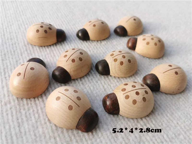 Wooden Montessori Toys Flowers Trees Mushroom Sensory SortingTrays Beehives Ladybug For Kids Open-ended Play