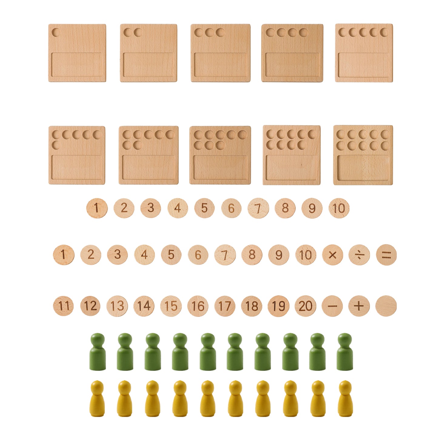 Montessori Digital Tracking Board for Girls Boy Tracing Board Double Sided Beech Wooden Letters Number Counting Puzzle Kids Gift