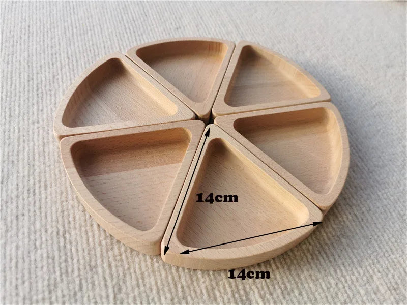 Wooden Montessori Toys Flowers Trees Mushroom Sensory SortingTrays Beehives Ladybug For Kids Open-ended Play