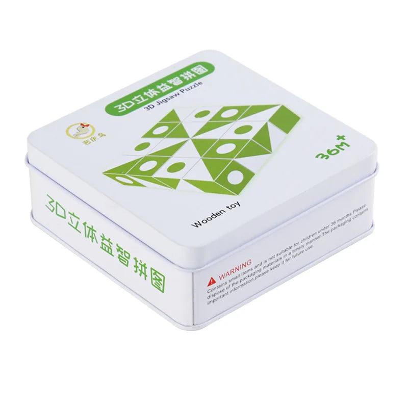 Neue 3D Montessori Geometrie Puzzles Gebäude Block