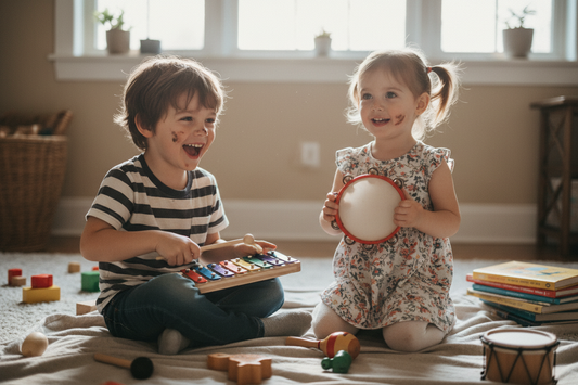Kinder spielen Musik