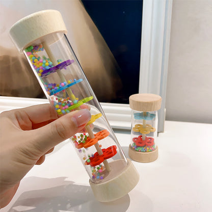 Transparenter Regenmacher Regenbogen – Montessori Musikinstrument ab 3 Jahre