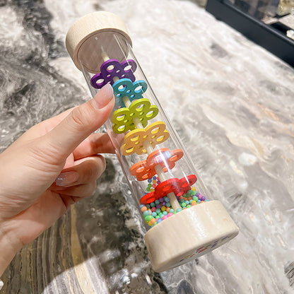 Transparenter Regenmacher Regenbogen – Montessori Musikinstrument ab 3 Jahre
