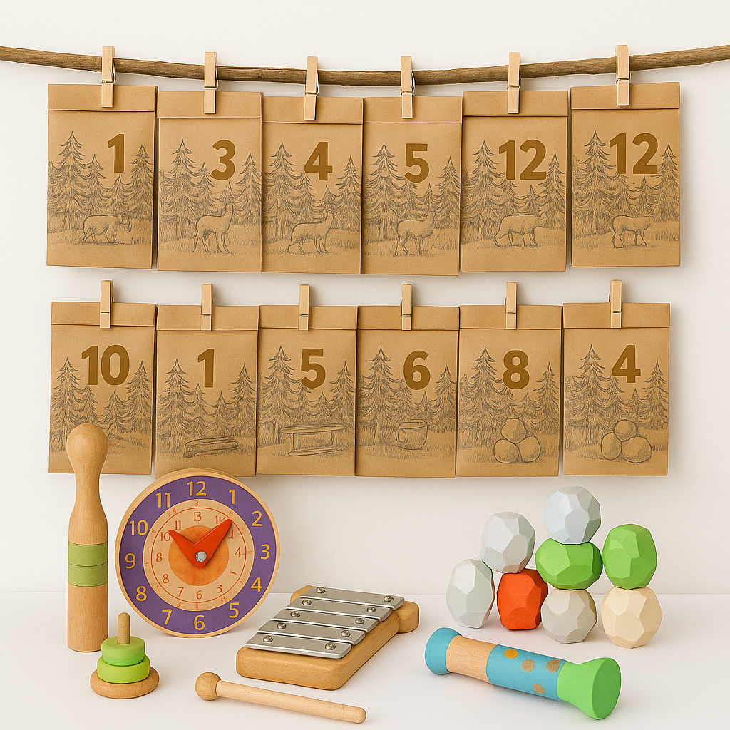 Kinder Lernfreude im Advent – Montessori Adventskalender mit Spielwert 🌲