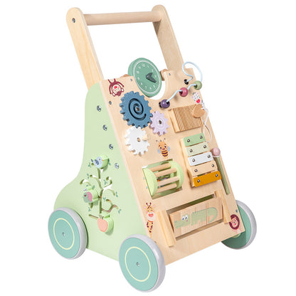 Entdecker-Lauflernwagen aus Holz – 5-in-1 Motorik- & Aktivitätswagen