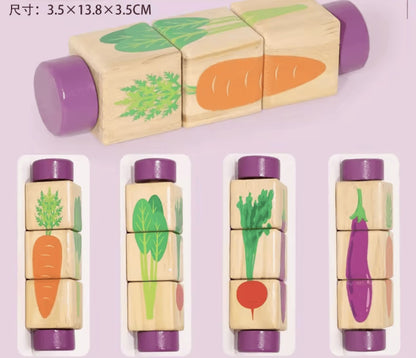 Drehpuzzle-Würfel – Knobelspiel für Kinder zum Drehen und Kombinieren