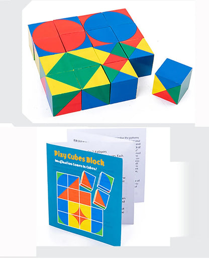 Neue 3D Montessori Geometrie Puzzles Gebäude Block