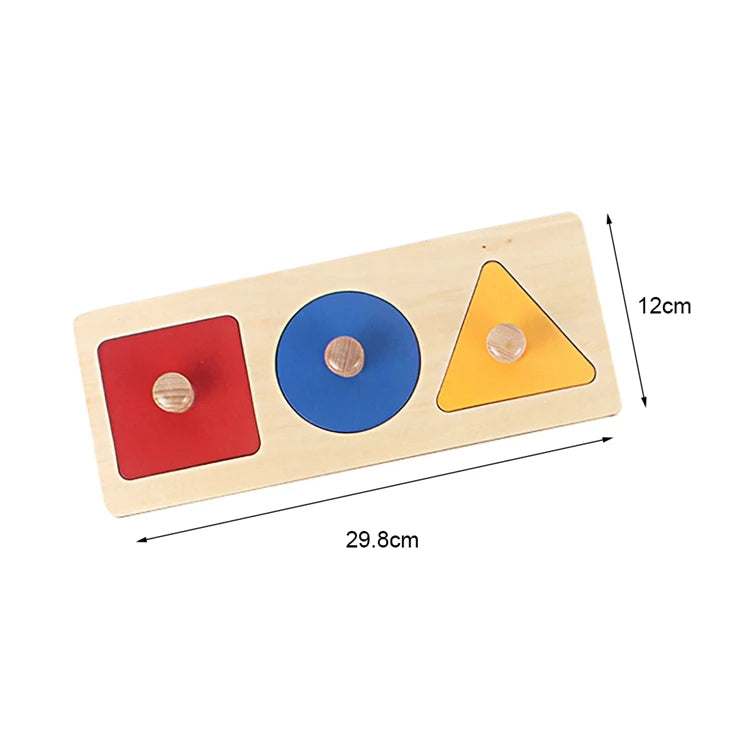 Montessori Steckspiel für Kinder | Holzspielzeug mit Geometrischen Formen