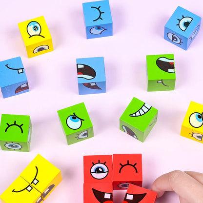 Neue 3D Montessori Geometrie Puzzles Gebäude Block