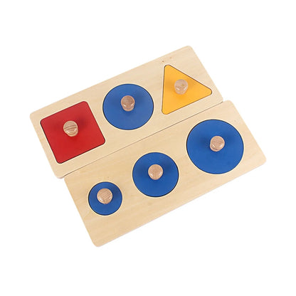 Montessori Steckspiel für Kinder | Holzspielzeug mit Geometrischen Formen