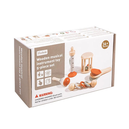 Musikspaß für Kinder – 5-teiliges Montessori Holz-Musikspielzeug-Set für frühes Lernen