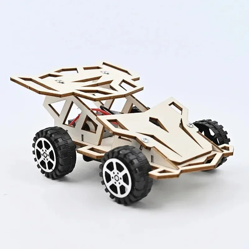 DIY Holz Fernbedienung Auto Holz Allradantrieb Racing Montage Wissenschaft Experiment Kits KINDER STEM Lernspielzeug