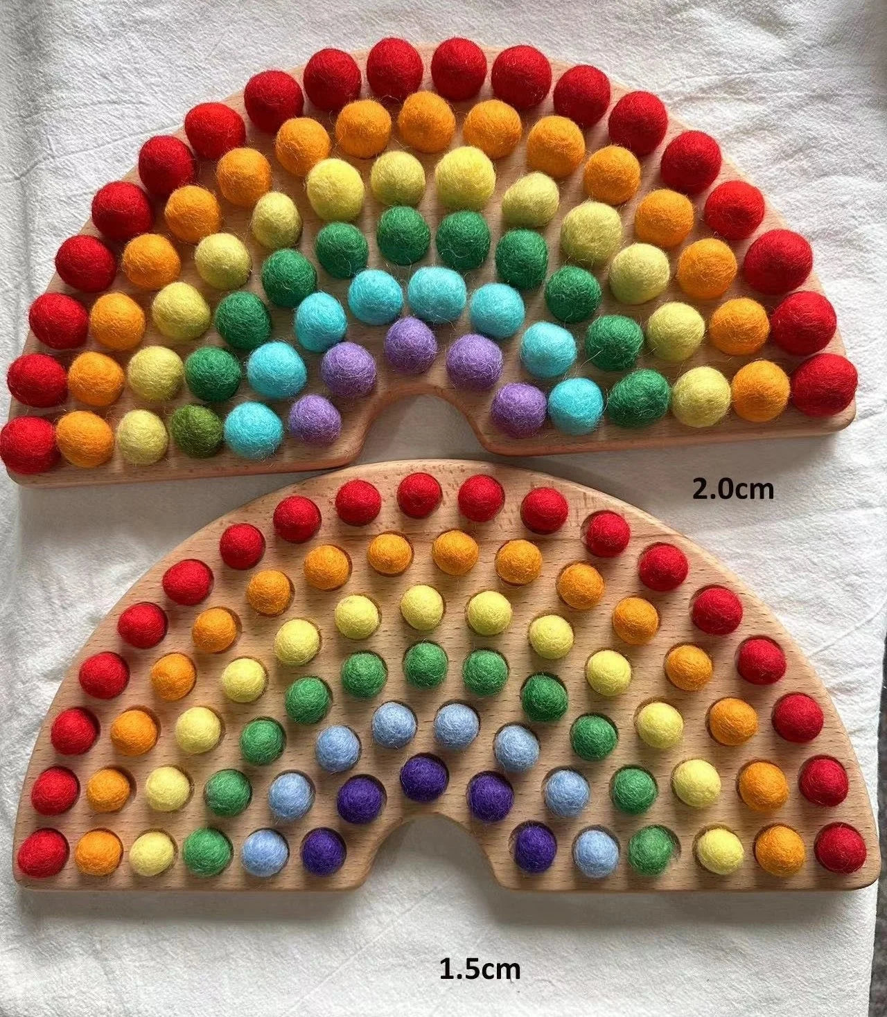 Montessori Sinnes Holzspielzeug Buche Caculate Halbtablett Hundert Brett mit Filzkugeln Alphabete Zahlen Kreatives Spielen