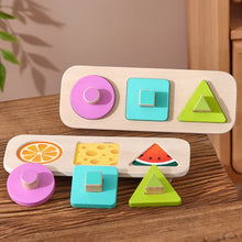 Lade das Bild in den Galerie-Viewer, Baby Montessori Toys Wooden Busy Board Sorting Stacking Fruit Blocks 1 Year Children Puzzle Sensor Early Educational Toy Gift
