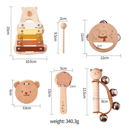 Musical Montessori Spielzeug Baby Spielzeug Rassel Glocke Trommel Xylophon Percussion für 0-3 Jahre Kinder Frühe Pädagogische Instrumente Spielzeug