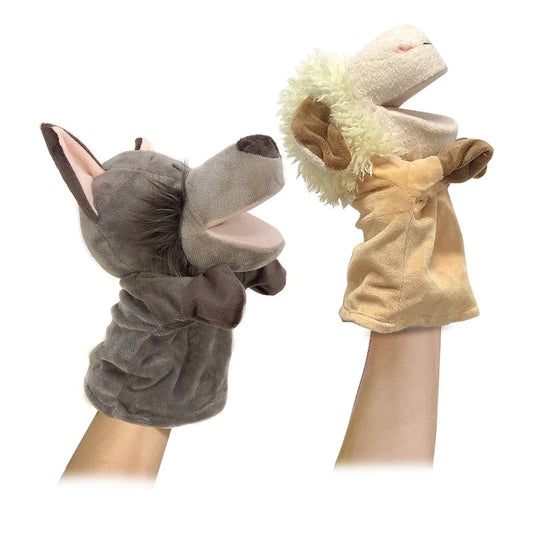 Gefüllte Plüschtiere Spielzeug Hand Finger Story Puppet Kawaii Puppen Pädagogisches Babyspielzeug Löwe Elefant Hase Affe Kinder Geschenk