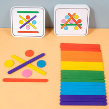 Lade das Bild in den Galerie-Viewer, Kinder Regenbogen Stick denken Puzzle Holz DIY Eis Stick Puzzle Herausforderung Tischspiele Montessori Lernspielzeug
