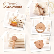 Lade das Bild in den Galerie-Viewer, Kinder Holz Montessori Musikinstrumente - Rassel Glocke Trommel Xylophon Percussion für Baby Frühe Pädagogische Entwicklung
