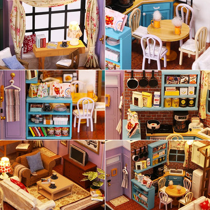 DIY Monicas Apartment - Puppenhäuser aus Holz im Miniatur inkl. Möbel