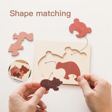 Lade das Bild in den Galerie-Viewer, Wooden Puzzle Montessori Cartoon Animals Colorful Early Learning Education Toys Tangram Puzzle Cognitive Toy Children Kids Gift
