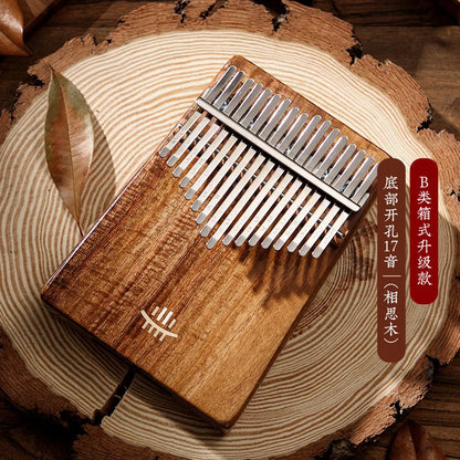 Hluru 17 21-Tasten-Kalimba, Daumenklavier, Musikinstrument, hochwertiges Holz, Kalimba 21-Tasten-Fingerklavier, tragbares Instrument für Anfänger