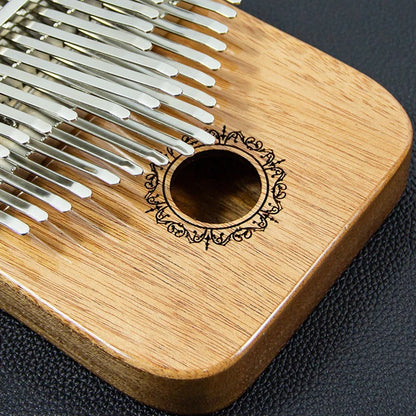 Massivholz-Kalimba, 34 Tasten, professionelles Kalimbas, kastenförmiges Daumenklavier, Erwachsene und Kinder, schwarze Walnuss-Tastatur, Musikinstrument