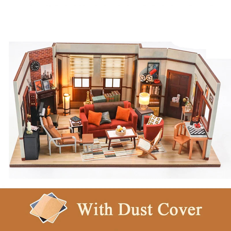 DIY Monicas Apartment - Puppenhäuser aus Holz im Miniatur inkl. Möbel