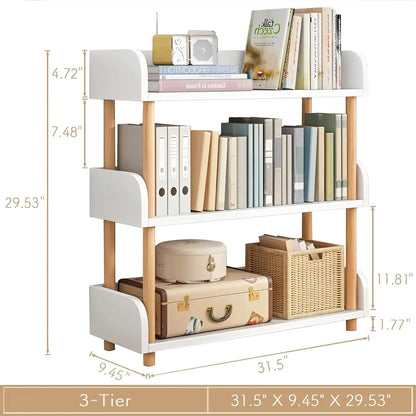 Wayifair Home Furniture Store Modernes Display-Bücherregal mit oberer Kante und Massivholzrahmen für Zuhause und Büro, Aufbewahrungsschrank