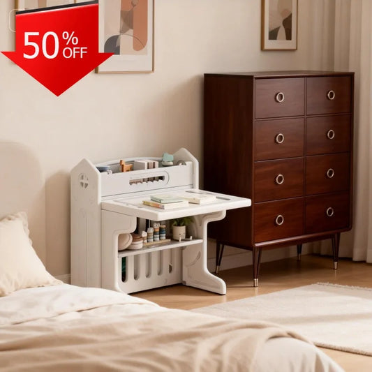 Kindertisch aus Holz, Montessori, höhenverstellbar, Schreibtisch, Aufbewahrungsregal, Aktivität für Kleinkinder, Spieltisch, Arbeitstisch