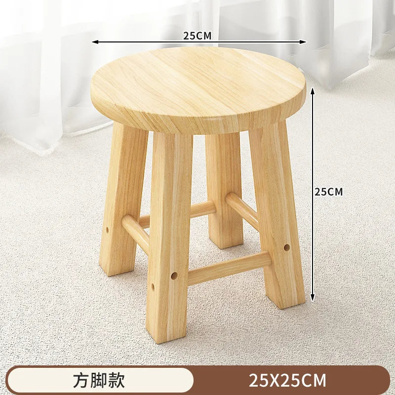 Massivholz kleiner Hocker Log einfacher niedriger Hocker Kinder kleiner Holz hocker nach Hause kleine Bank Schuh hocker Couch tisch runder Hocker